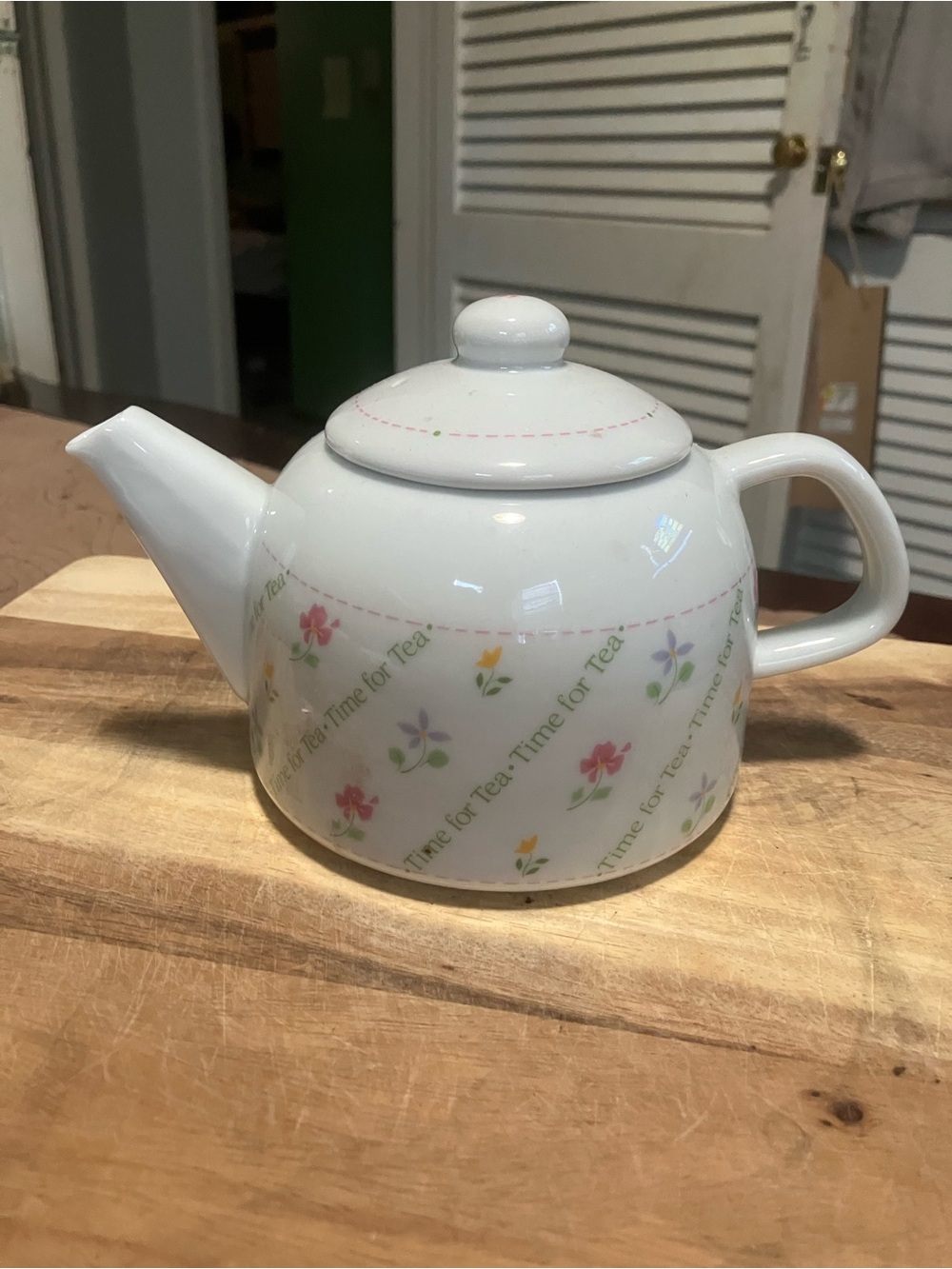 Vintage 1980’s Papel “ Time for Tea “ Ceramic Teapot